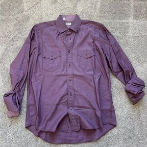 Dolce Vita Men's Casual Purple Button-Down Shirt